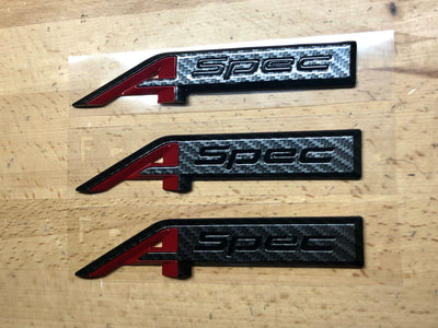Acura MDX 19-20 Carbon Fiber A-Spec Emblem Set