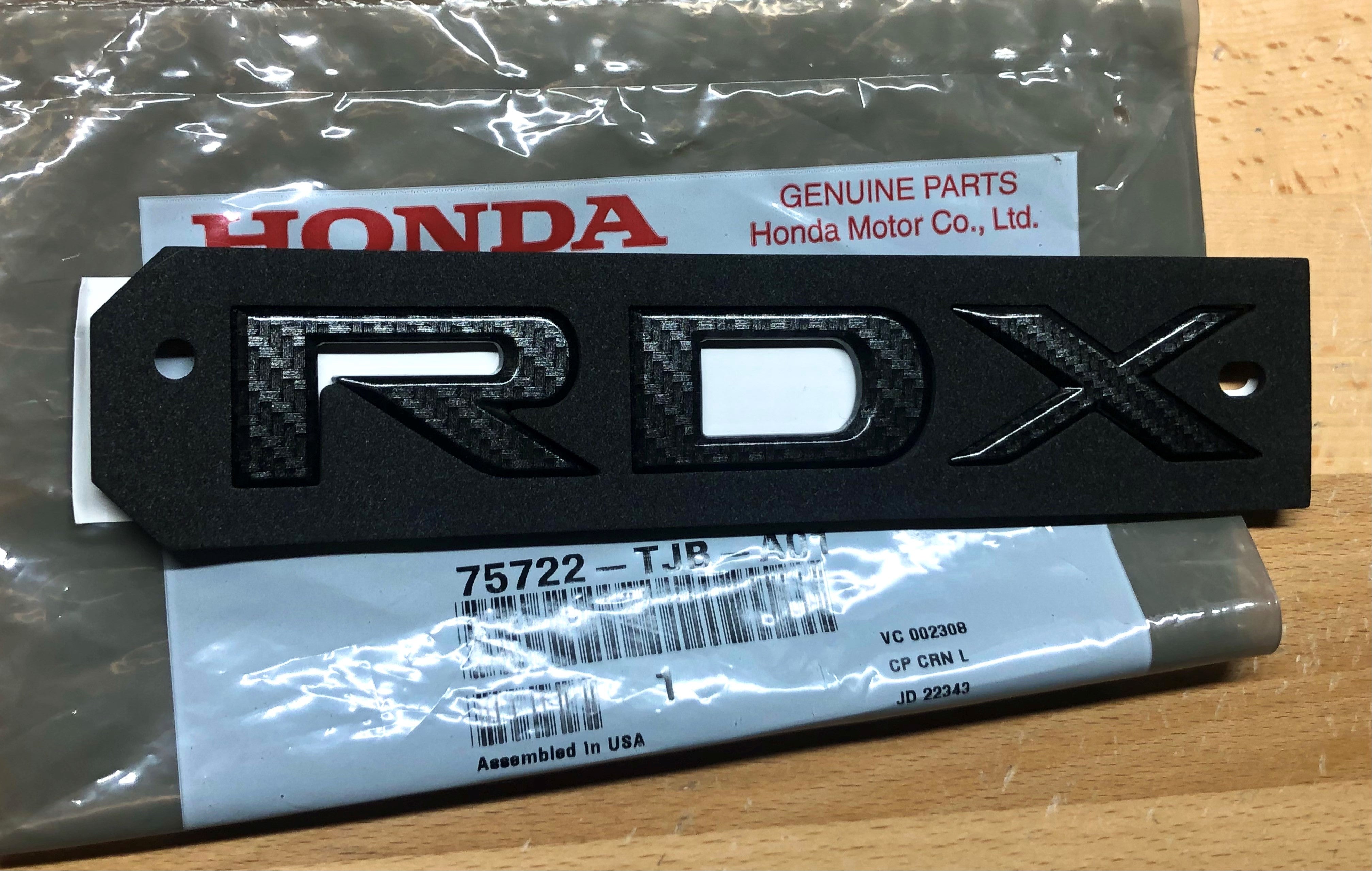 Acura RDX 19-24 Carbon Fiber Nameplate OEM – Deep Blue Chrome