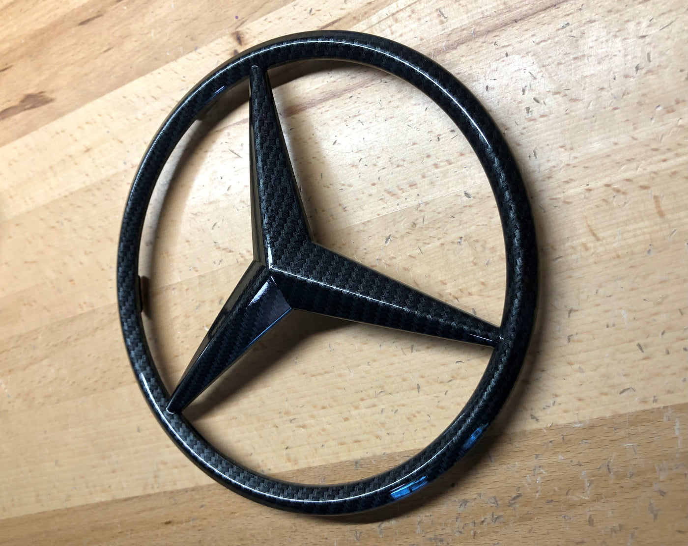 Mercedes C E Carbon Fiber Effect Front Grille Star CLA GLA