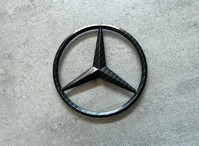 Mercedes GL ML Matte Carbon Fiber Rear Star Emblem OEM W164