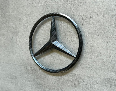 Mercedes GL ML Matte Carbon Fiber Rear Star Emblem OEM W164