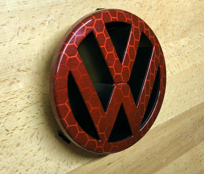 Volkswagen Jetta MK4 00-05 Red Honeycomb Grille Emblem OEM