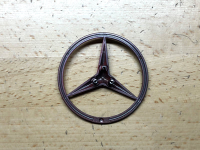 Mercedes C-Class Sedan W203 Red & Carbon Fiber Rear Star Emblem