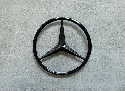 Mercedes R129 Carbon Fiber & Black Rear Star Emblem OEM SL500