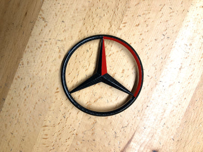 Mercedes R129 Red & Carbon Fiber Rear Star OEM W163 W202