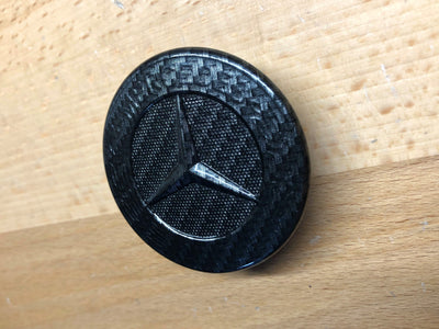 MB CLA GLA Carbon Fiber Front Bumper Emblem OEM Hood Star Badge