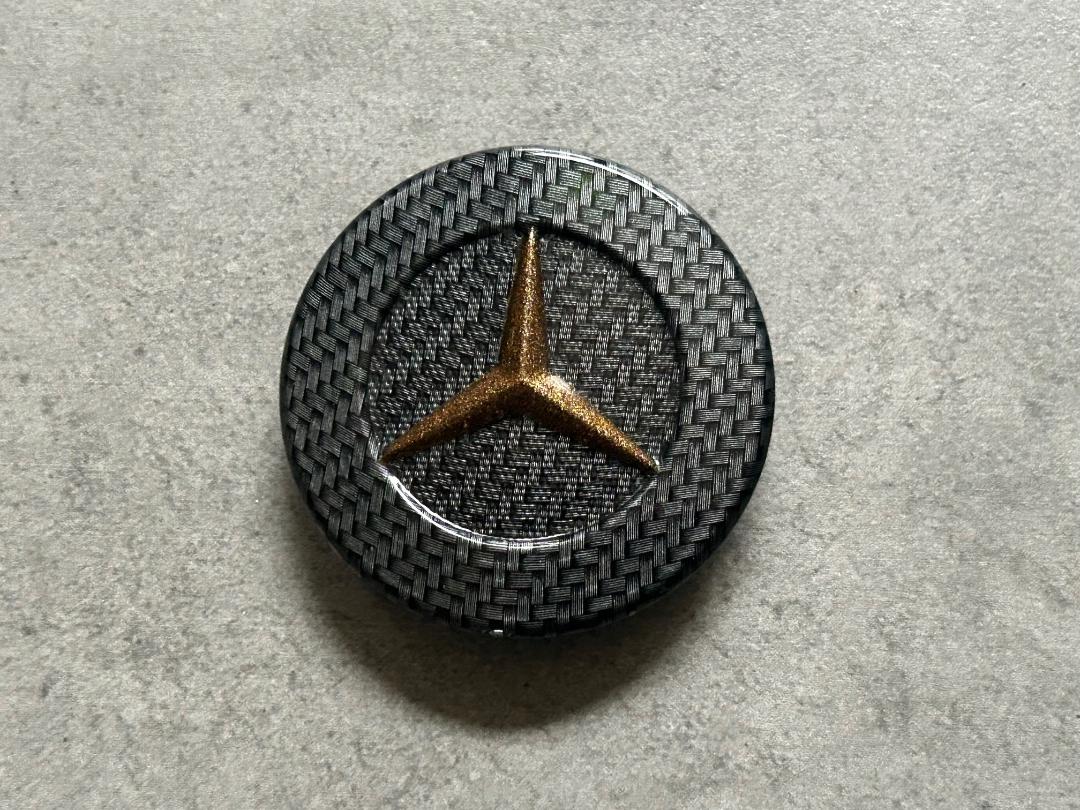 MB CLA GLA Copper & Carbon Front Bumper Emblem OEM Hood Star