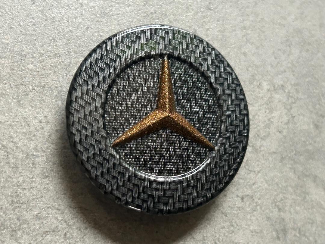 MB CLA GLA Copper & Carbon Front Bumper Emblem OEM Hood Star