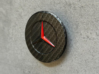 MB CLA GLA Carbon Fiber Front Bumper Emblem OEM Hood Star Badge