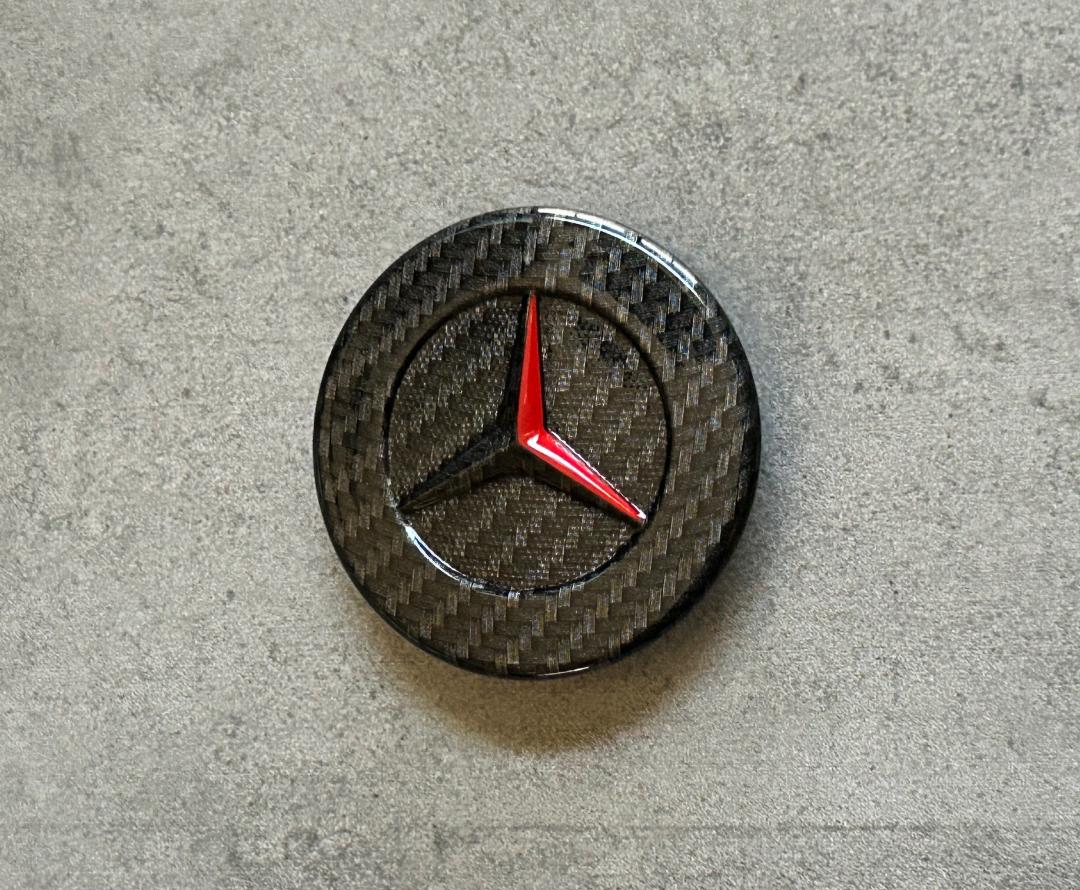 MB CLA GLA Carbon Fiber Front Bumper Emblem OEM Hood Star Badge