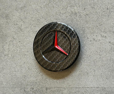 MB CLA GLA Carbon Fiber Front Bumper Emblem OEM Hood Star Badge