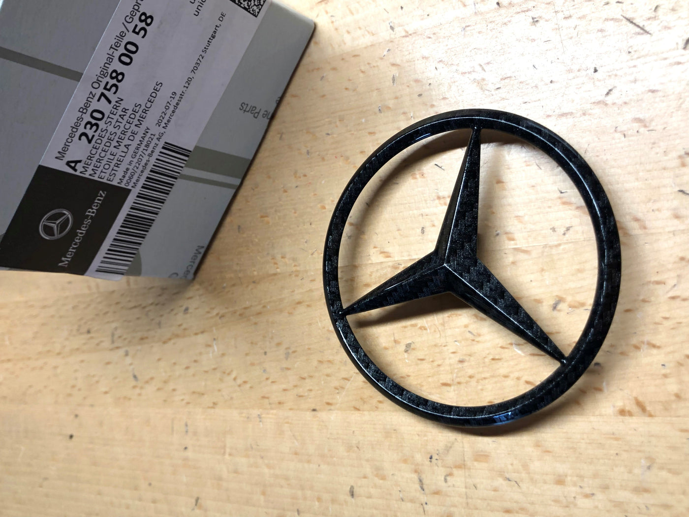 Mercedes SL-Class 02-12 Carbon Fiber Rear Star Emblem R230