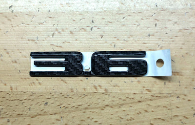Cadillac 3.6 Black Carbon Fiber Effect Emblem GM