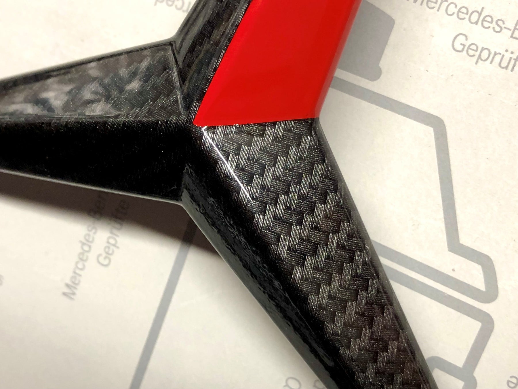 Mercedes GL ML Carbon Fiber Effect Front Grille Star – Deep Blue Chrome