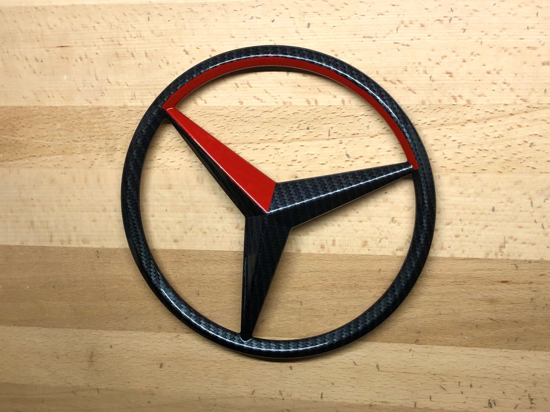 Mercedes GL ML Carbon Fiber Effect Front Grille Star – Deep Blue Chrome