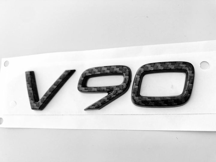 Volvo V90 Cross Country Carbon Fiber Nameplate OEM – Deep Blue Chrome
