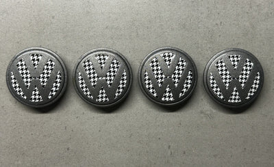 Volkswagen GTI Houndstooth Wheel Center Cap Set x4 OEM