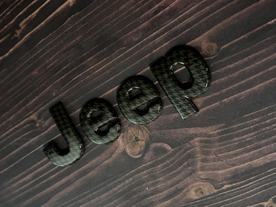 Jeep Cherokee Dark Brown Houndstooth Front Hood Emblem