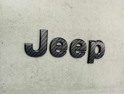 Jeep Cherokee Black Carbon Fiber Front Hood Emblem