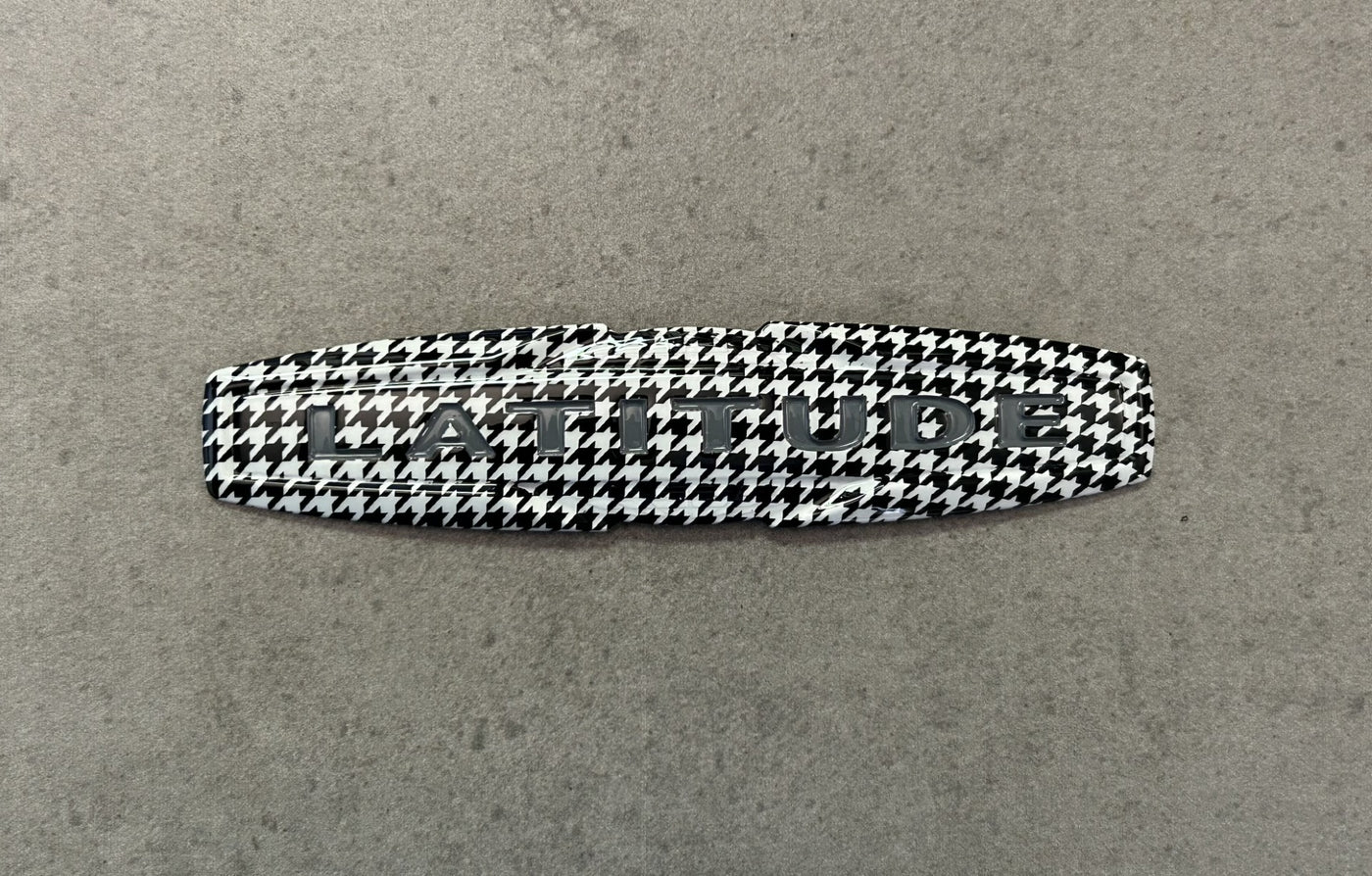 Jeep Latitude Houndstooth Rear Tailgate Emblem 14-24