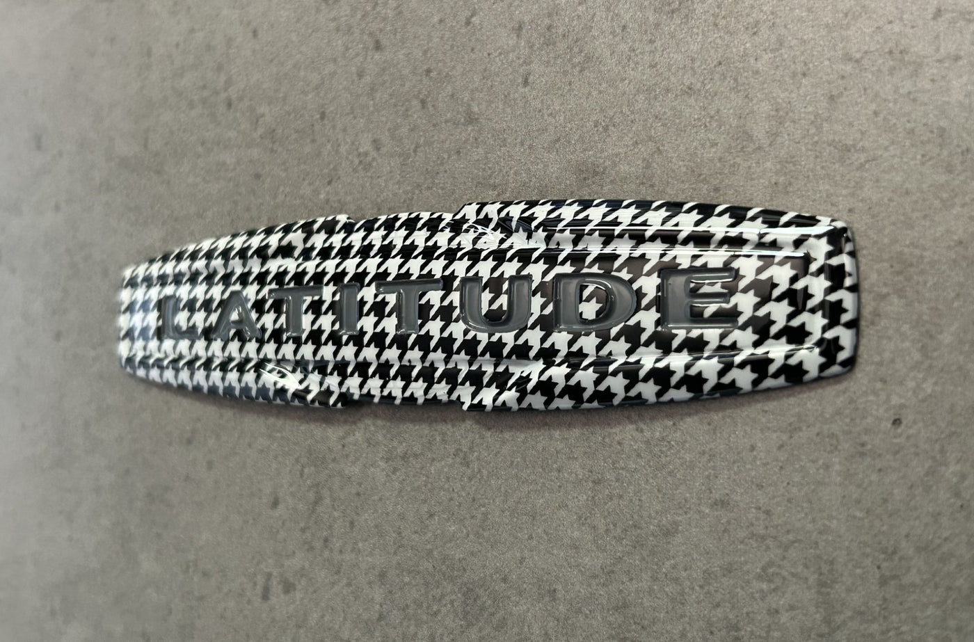 Jeep Latitude Houndstooth Rear Tailgate Emblem 14-24