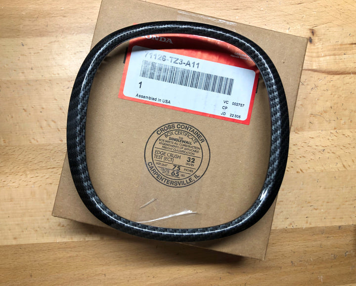 Acura TLX 18-20 Black Carbon Fiber Grille Emblem Ring OEM – Deep