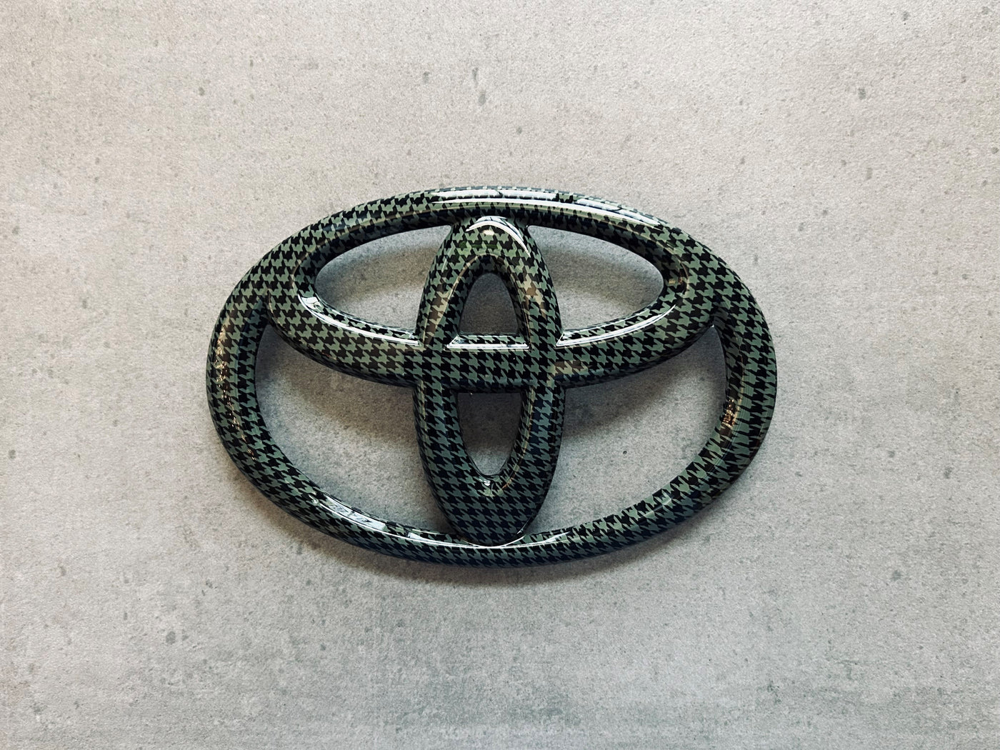 Toyota Tundra Army Green Houndstooth Grille Emblem OEM