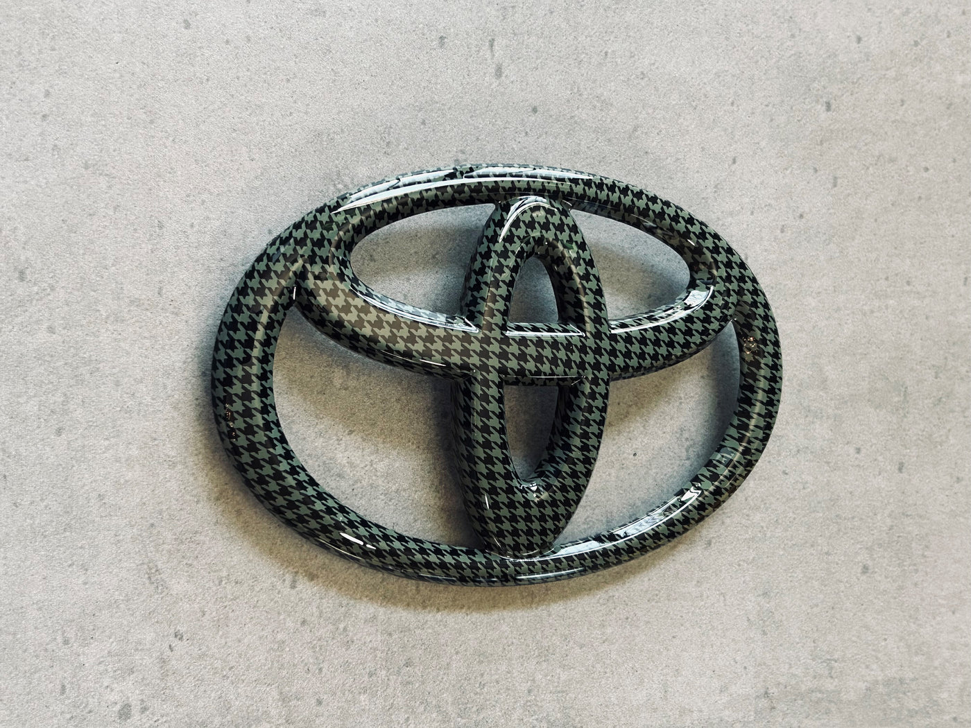 Toyota Tundra Army Green Houndstooth Grille Emblem OEM