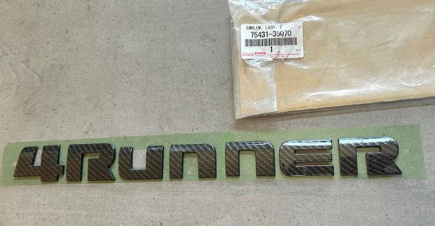 Toyota 4Runner Carbon Fiber Nameplate 10-23 Nightshade Emblem OEM