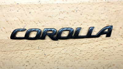 Toyota Corolla Carbon Fiber Rear Nameplate