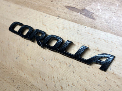Toyota Corolla Carbon Fiber Rear Nameplate