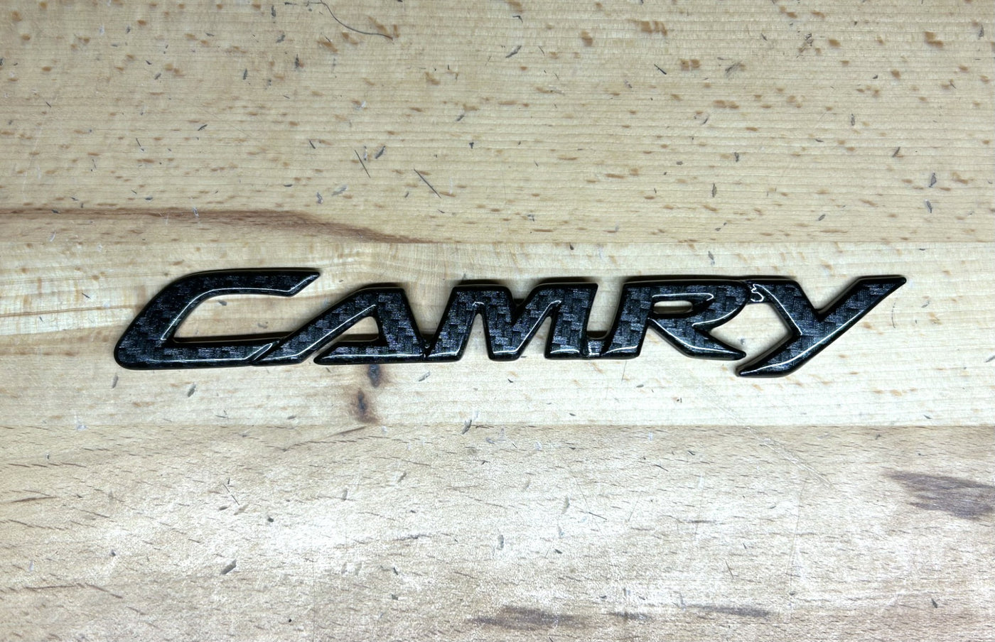 Toyota Camry Carbon Fiber Effect Nameplate OEM