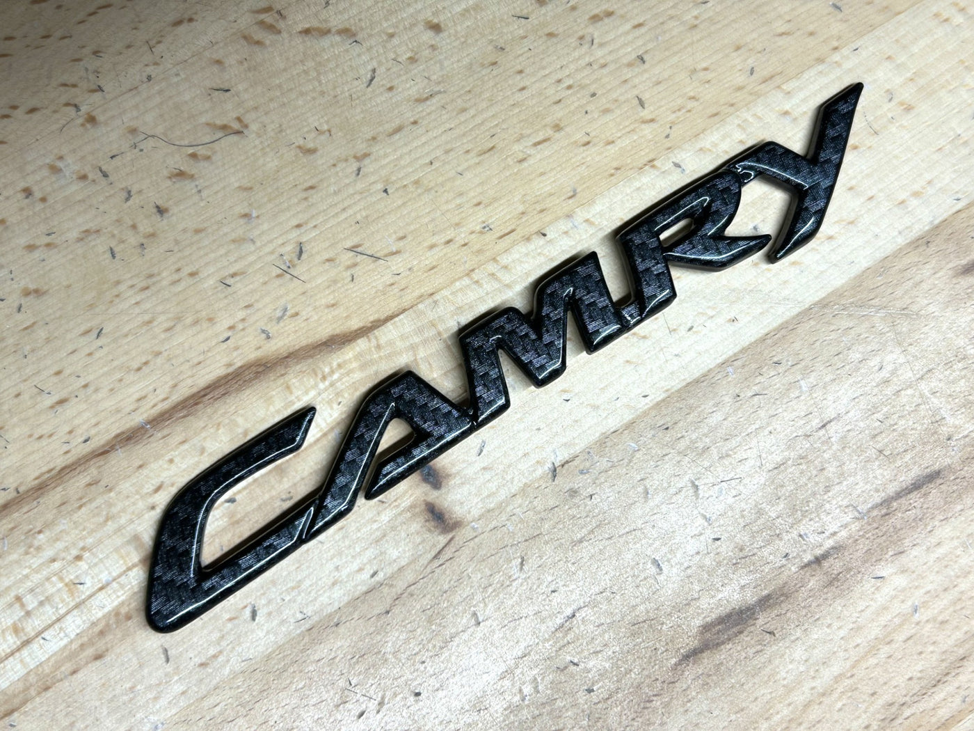 Toyota Camry Carbon Fiber Effect Nameplate OEM