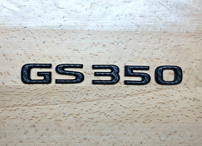 Lexus GS350 Black Carbon Fiber Effect Nameplate