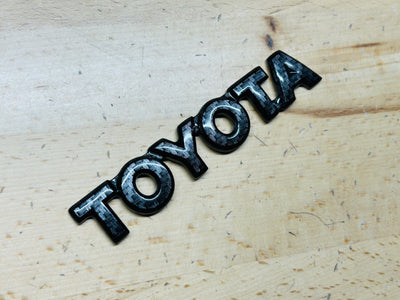 Toyota Black Carbon Fiber Effect Nameplate Trunk Emblem OEM