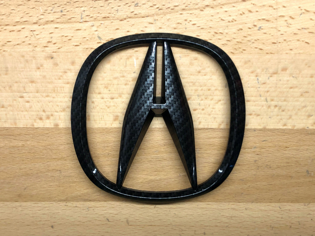 Acura TL 07-08 Carbon Fiber Grille Badge OEM Logo – Deep Blue Chrome
