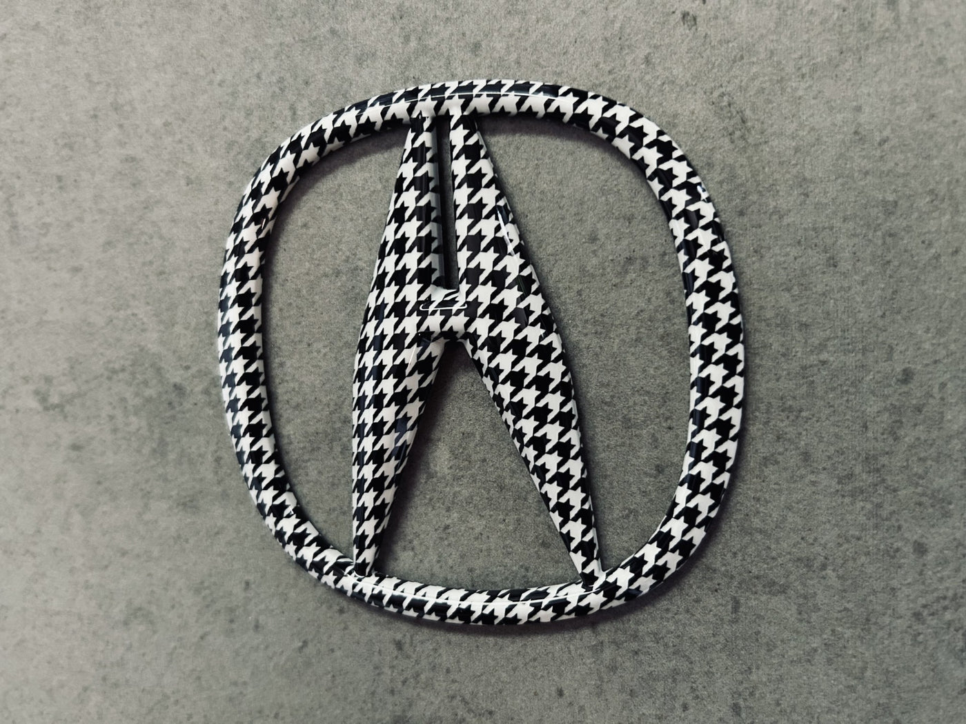 Acura NSX Black & White Houndstooth Emblem Set Genuine OEM