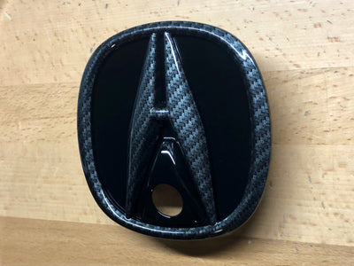 Acura TLX 21-23 Black Carbon Fiber Emblem w/ Camera OEM
