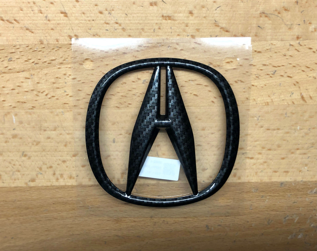 Acura MDX 2022-2024 Carbon Fiber Effect Rear Emblem – Deep Blue Chrome
