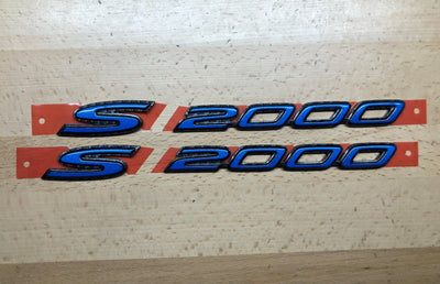 Honda S2000 Blue & Carbon Fiber Effect Side Nameplates AP1 AP2 CR