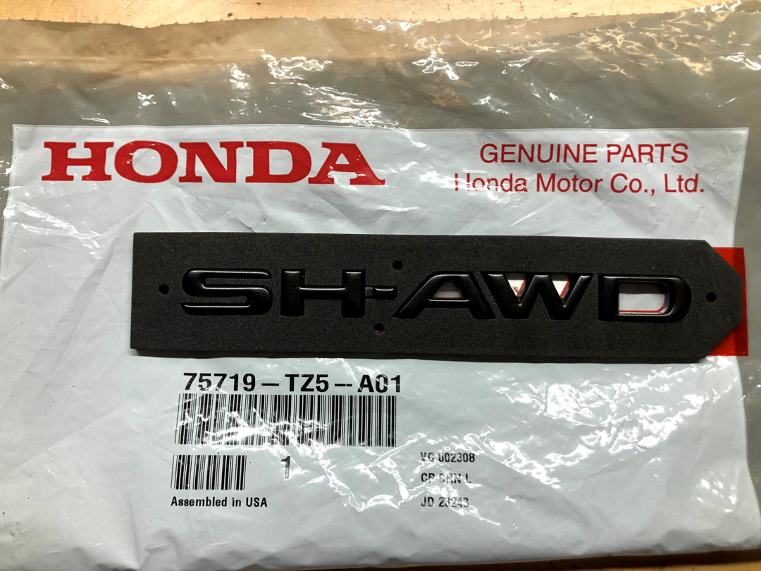 Acura SH-AWD Carbon Effect Emblem MDX TLX RDX – Deep Blue Chrome