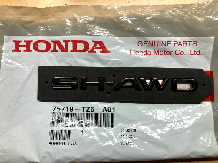 Acura SH-AWD Carbon Effect Emblem MDX TLX RDX – Deep Blue Chrome