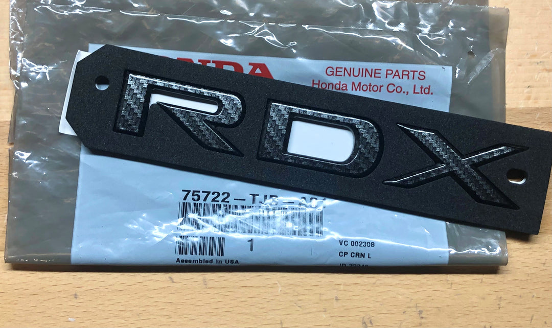 Acura RDX Carbon Fiber Effect Emblem Set 19-24 – Deep Blue Chrome