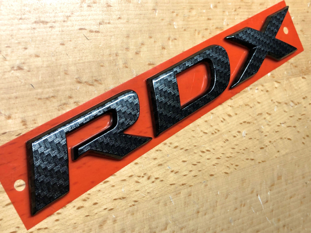 Acura RDX 13-18 Carbon Fiber Effect Nameplate OEM – Deep Blue Chrome