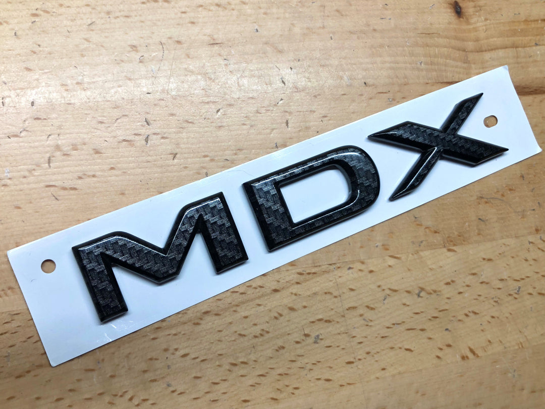 Acura MDX 22-24 Carbon Fiber Nameplate OEM – Deep Blue Chrome