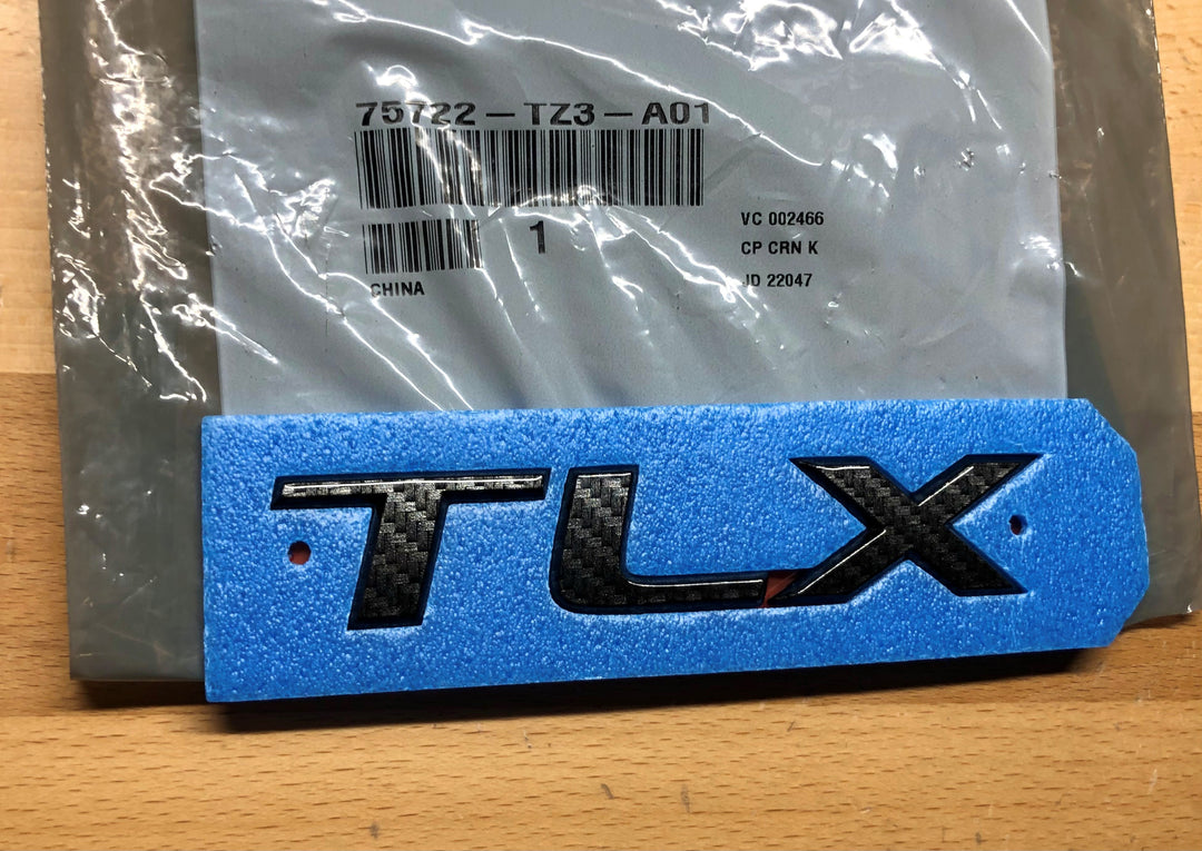 Acura TLX 15-17 Carbon Fiber Nameplate OEM – Deep Blue Chrome