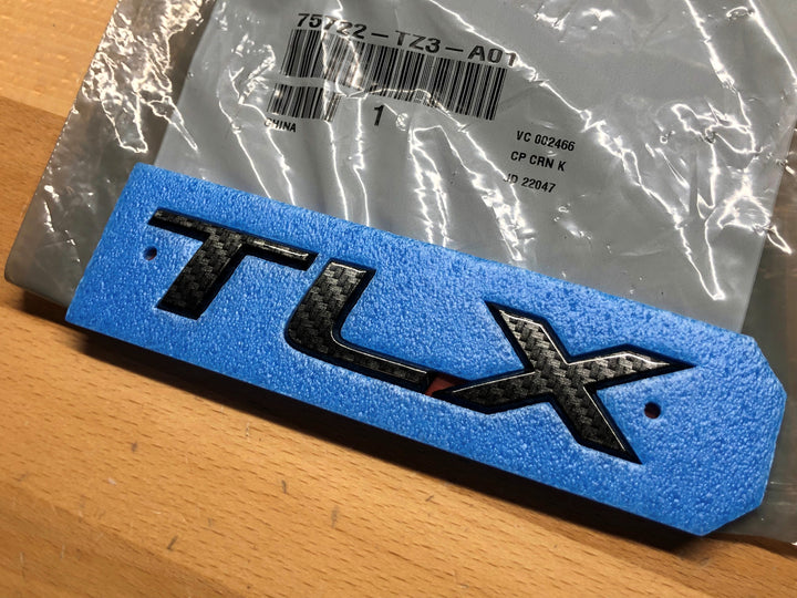 Acura TLX 15-17 Carbon Fiber Nameplate OEM – Deep Blue Chrome