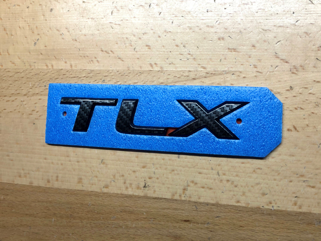 Acura TLX 15-17 Carbon Fiber Nameplate OEM – Deep Blue Chrome