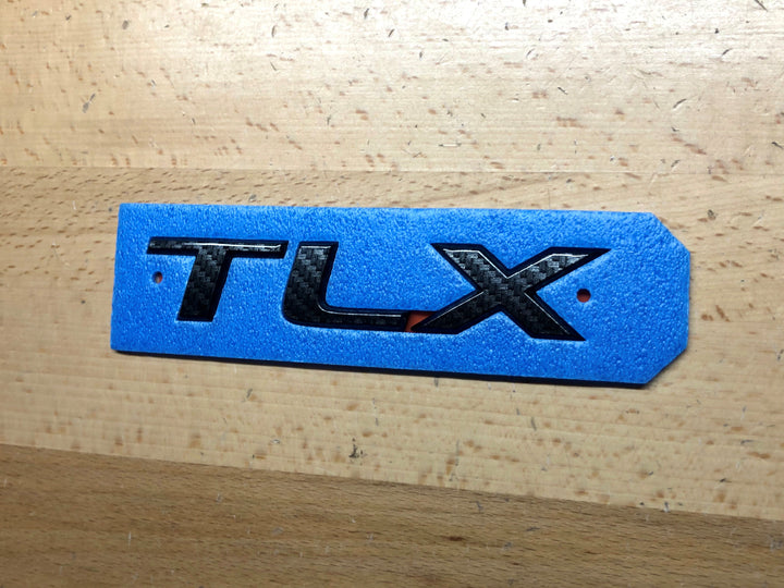 Acura TLX 15-17 Carbon Fiber Nameplate OEM – Deep Blue Chrome