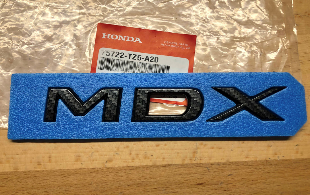 Acura MDX 17-20 Carbon Fiber Nameplate OEM – Deep Blue Chrome